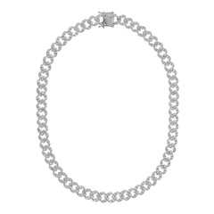 Gargantilla Bronzallure con cadena cuadrada y pavé cúbico