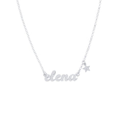 Versari Silver Necklace with Name C96/A WHITE