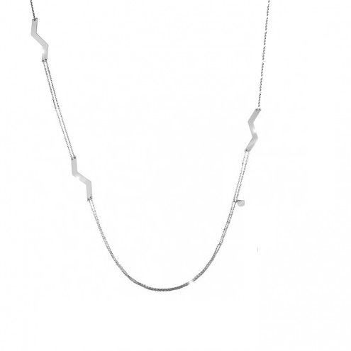 Collar Rebecca Skyline Zigzag en plata