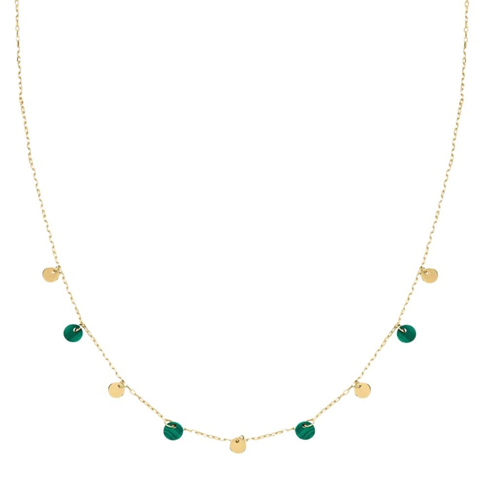 Collana Stroili Beverly Oro Giallo9 KT Malachite Verde 1432975