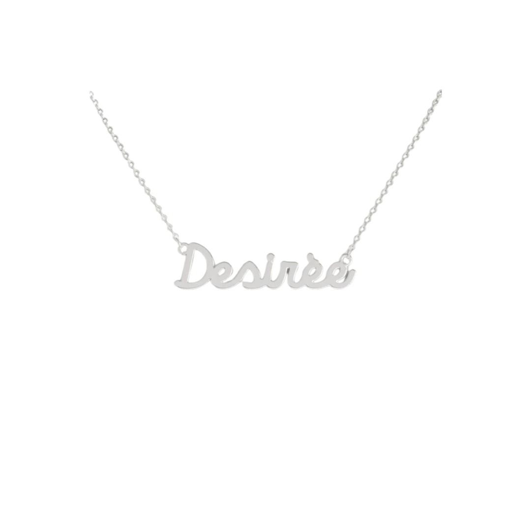 Collar con nombre Desirèe en acero inoxidable 316