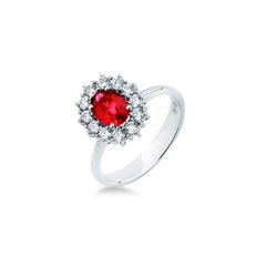 Mirco Visconti Ring with Natural Ruby and Diamonds