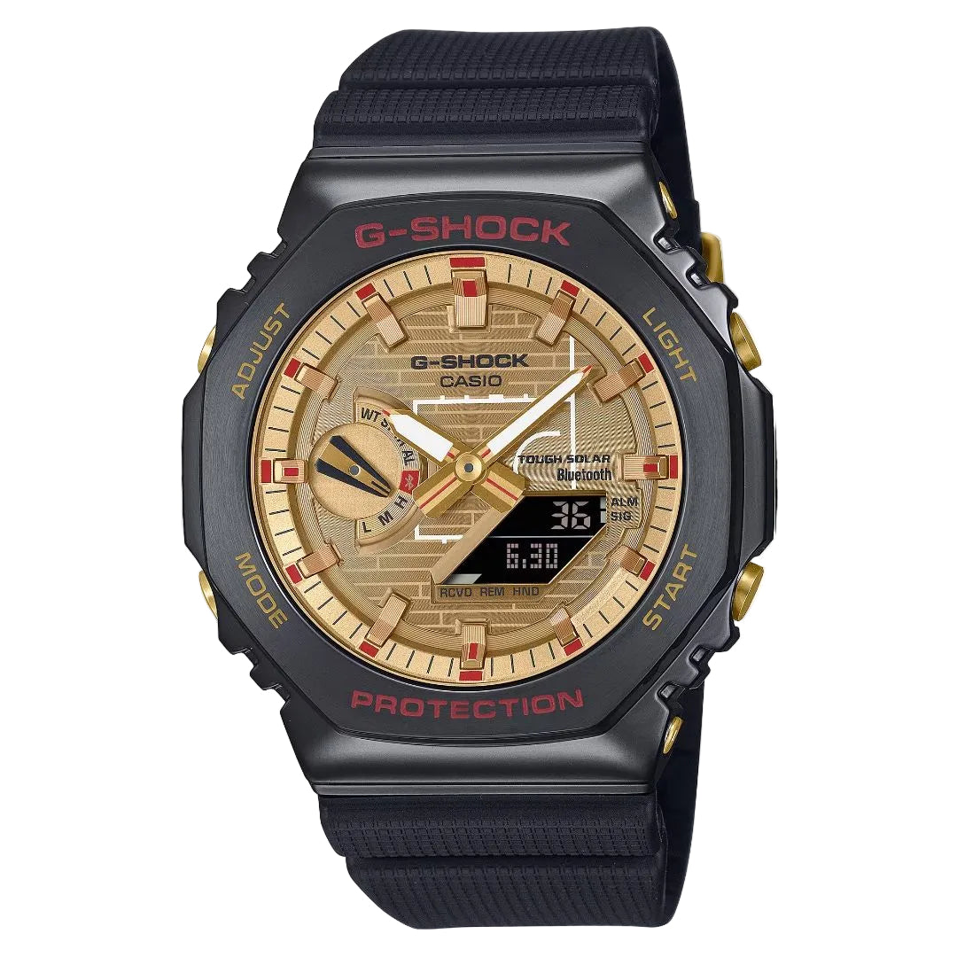 Orologio G-Shock Limited Edition Rui Hachimura Nero con Quadrante Dorato GBM-2100RH-1AER