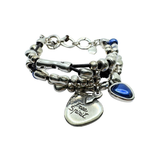 Bracciale Ciclon Multifilo con Murano Blu 162153