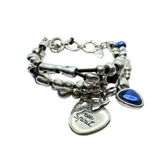 Bracciale Ciclon Multifilo con Murano Blu 162153