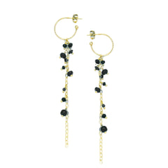 Ishwara Earrings with Black Spinel