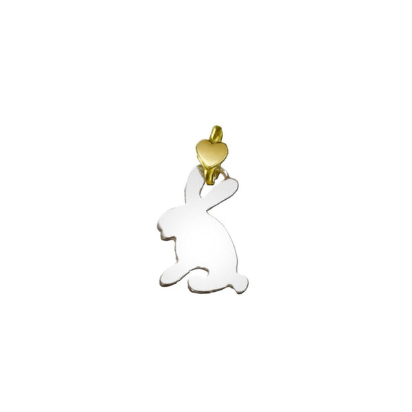 Charm de conejo Dodo Mariani en plata y oro amarillo de 9 quilates