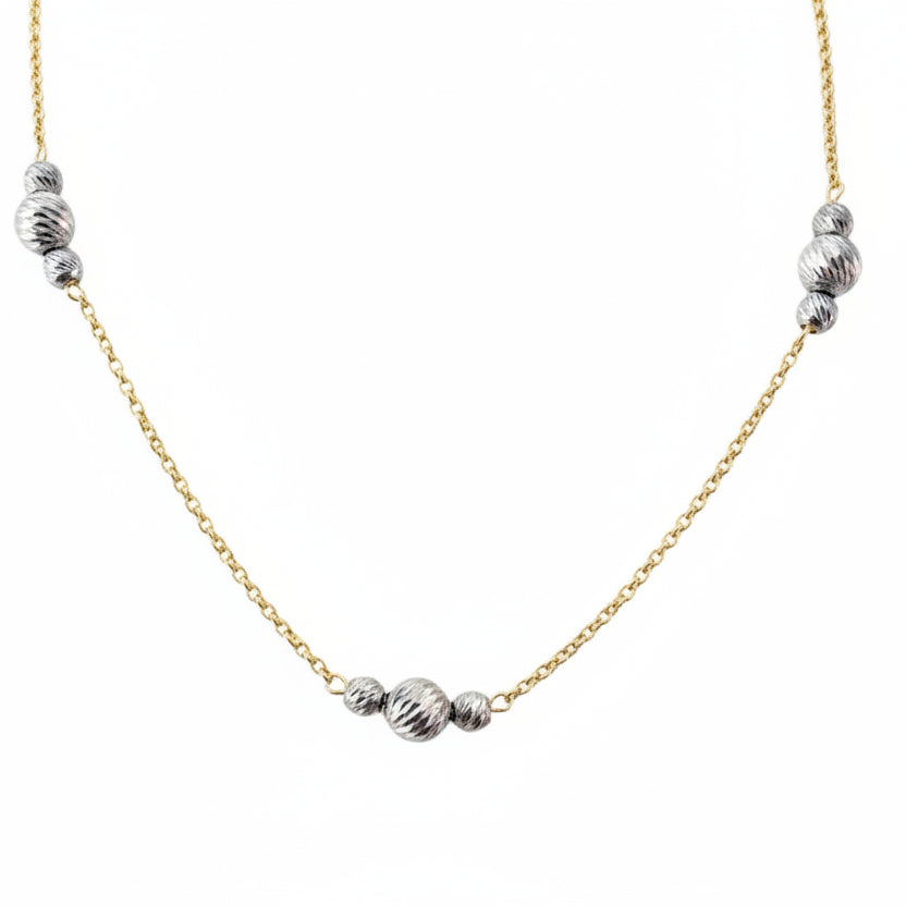 Collana Marcello Pane con Microsfere Sfaccettate CLMG 009