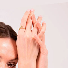 Anillo de serpiente Milor Gold Contrarié en oro 375 con superficie mecanizada