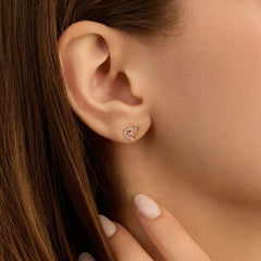 Orecchini Stroili Lobo Cuore Bon Ton Oro Giallo 9 KT Cubic Zirconia 1425412