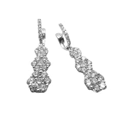 Pendientes colgantes mágicos Trilogy de Iannelli, hechos a mano, en oro blanco y diamantes