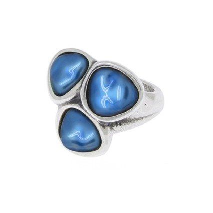 Anello Ciclon con Murano Blu