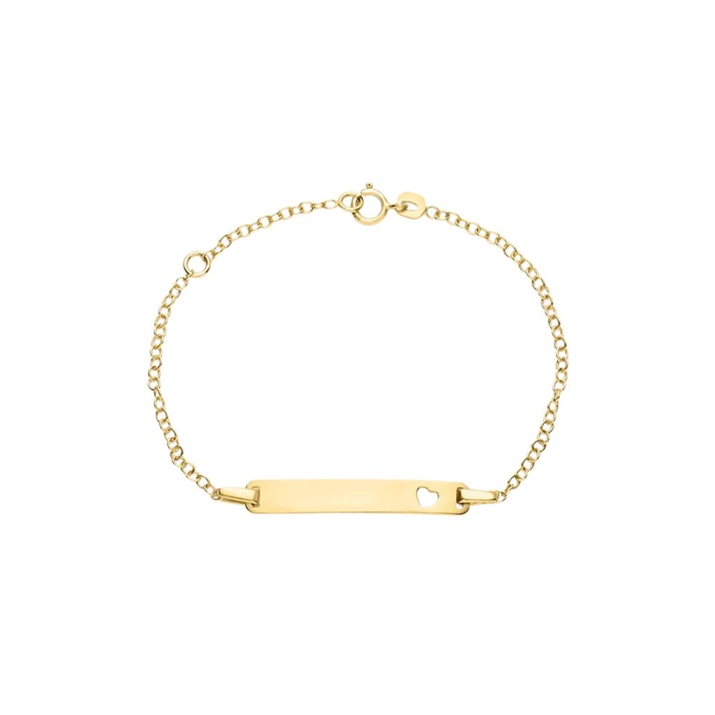 Pulsera Stroili con placa de corazón Holy Oro Amarillo 9 KT 1415824
