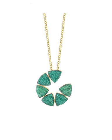 Dream Necklace with Green Pavé