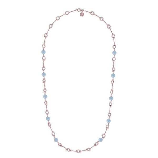 Bronzallure Necklace with Natural Stones in Golden Rose