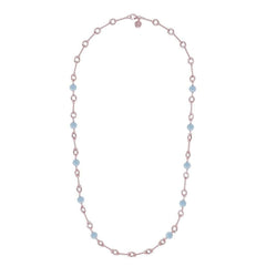 Bronzallure Necklace with Natural Stones in Golden Rose