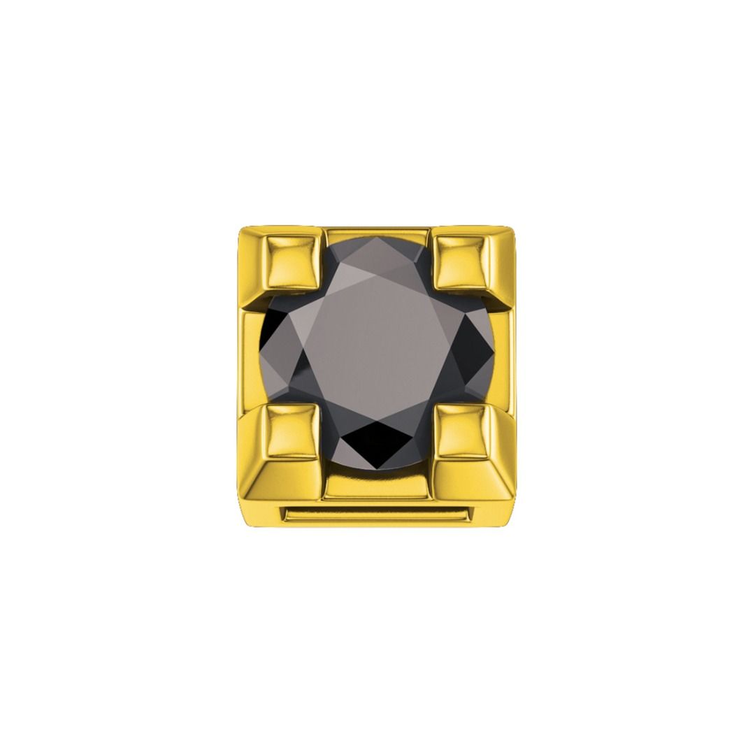 Charm Elements Griffe 0,02 ct in oro giallo e diamante nero DCHF8124.002