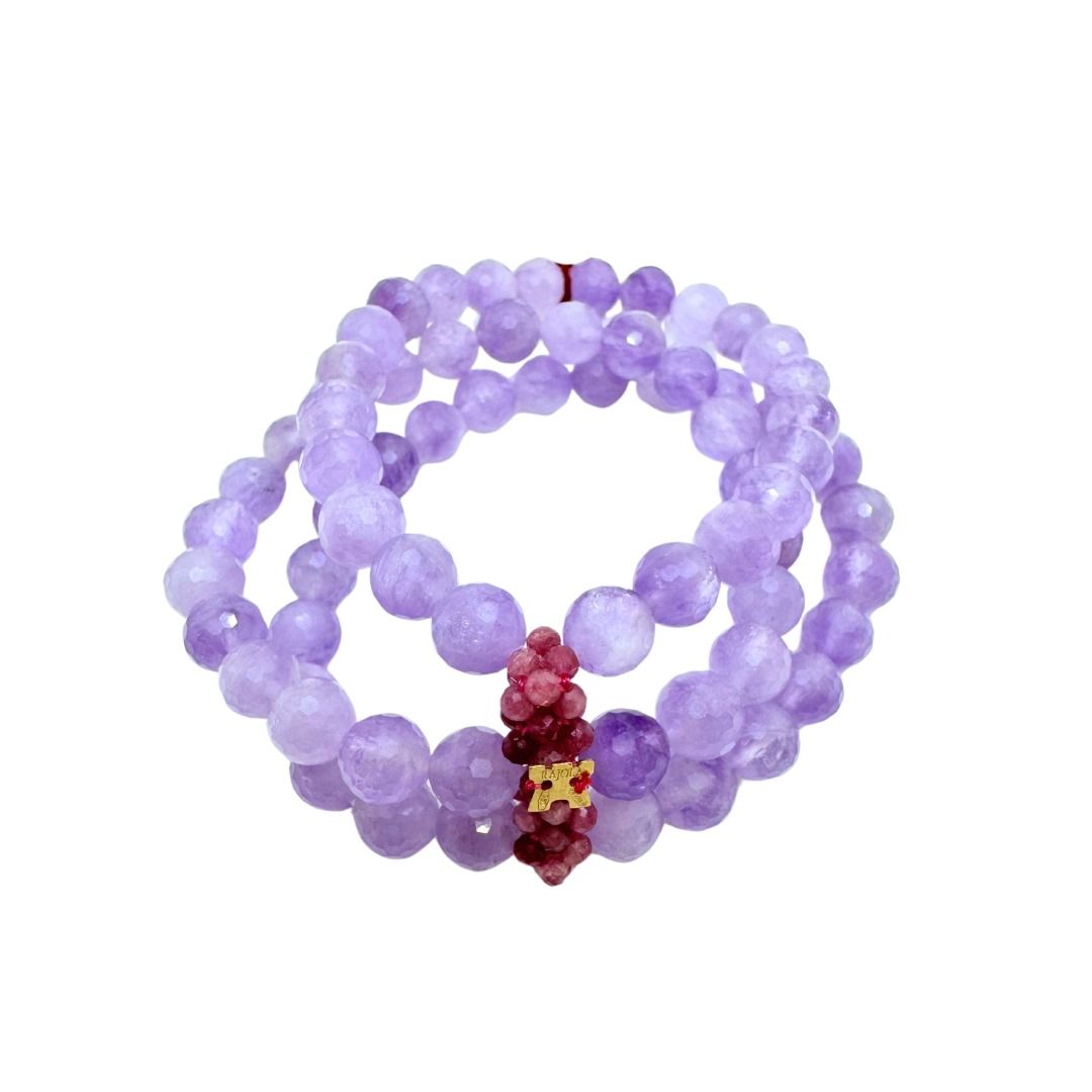 Pulsera Rajola Charlotte con amatista y turmalina