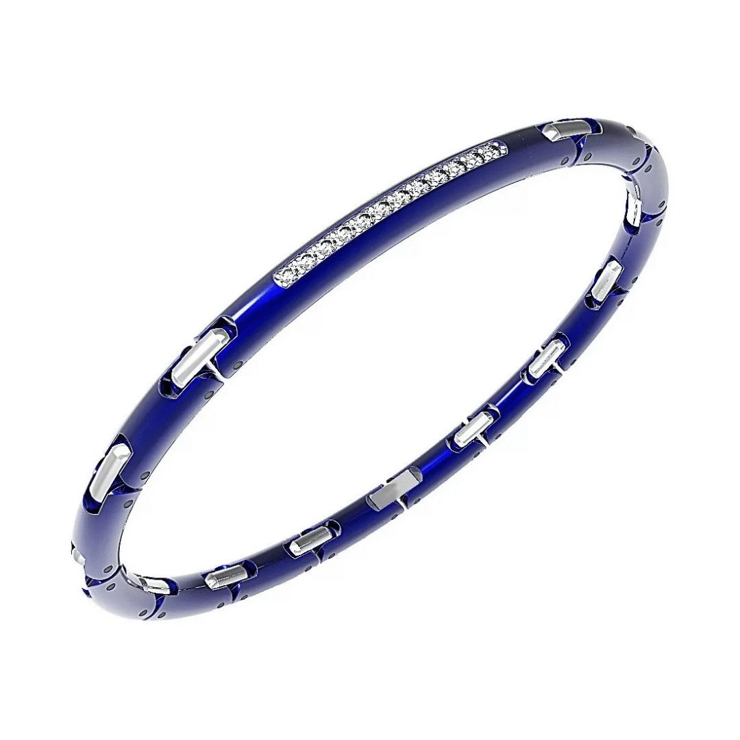 Pulsera de acero Zancan, colección Hi-Teck