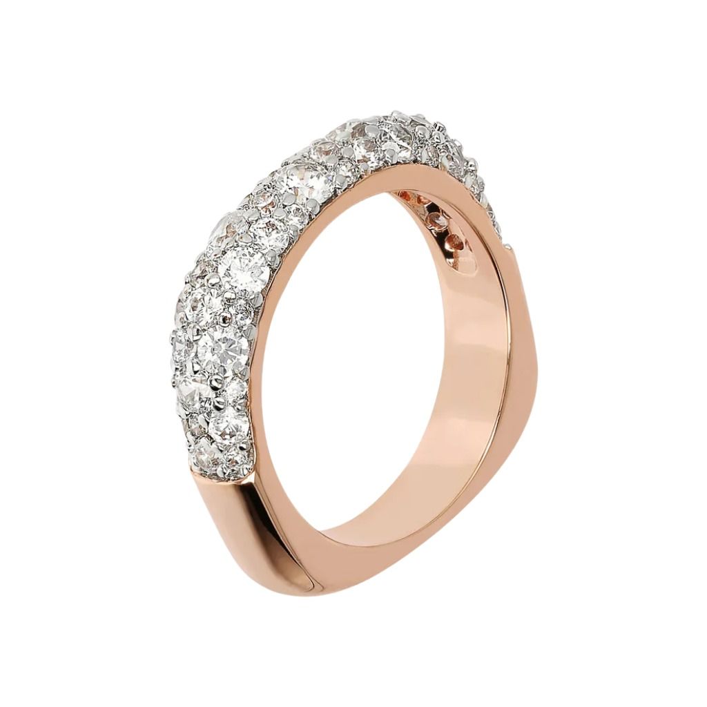 Anello Bronzallure Riviera Pavé In Pietre Naturali E Cubic Zirconia Bianca WSBZ02104.W