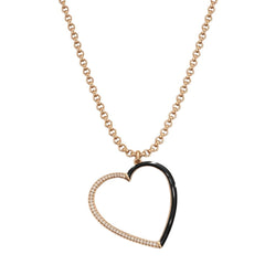 Long Versari Necklace with Heart Pendant -