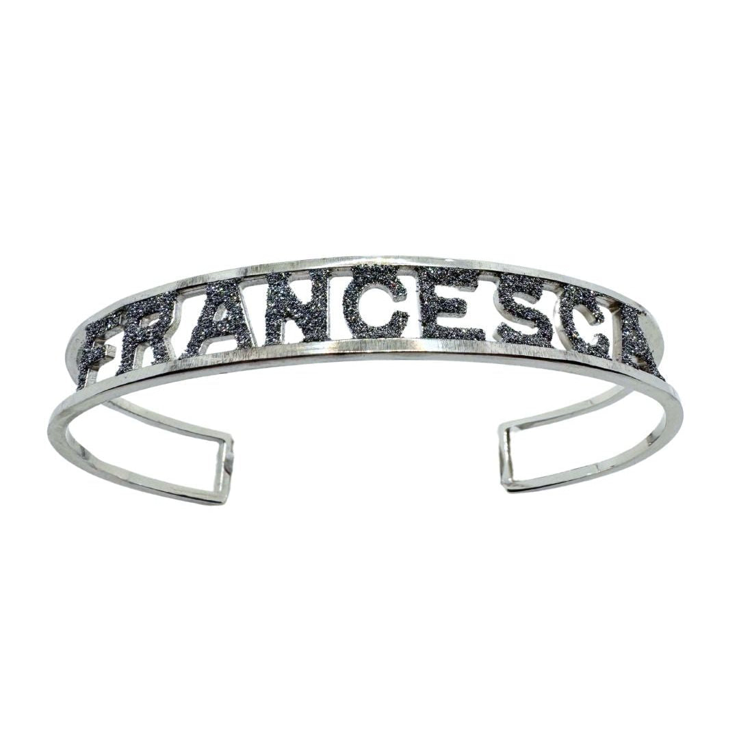 Bracciale Rebecca Jolie Nome Francesca in Argento e Polvere di Diamanti SJOBAA99