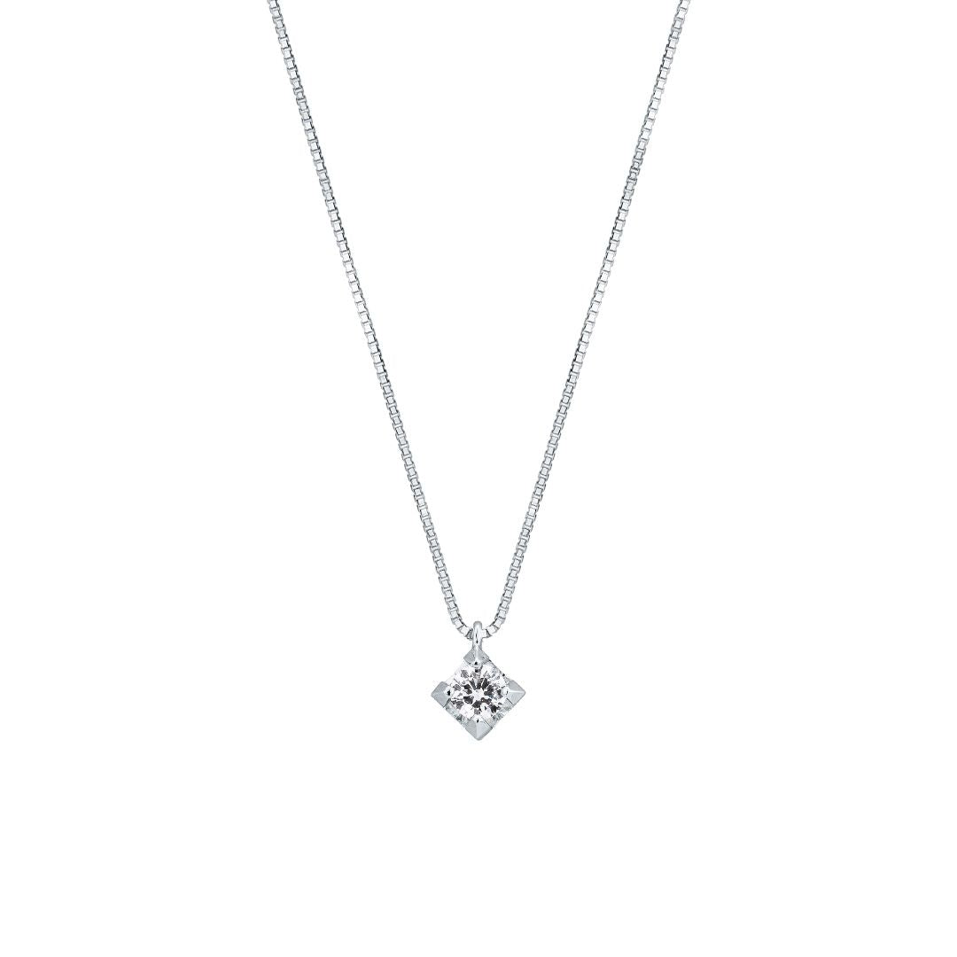 Collana Mirco Visconti Punto Luce in Oro Bianco 18 KT e Diamante ct. 0,20 BN1/60