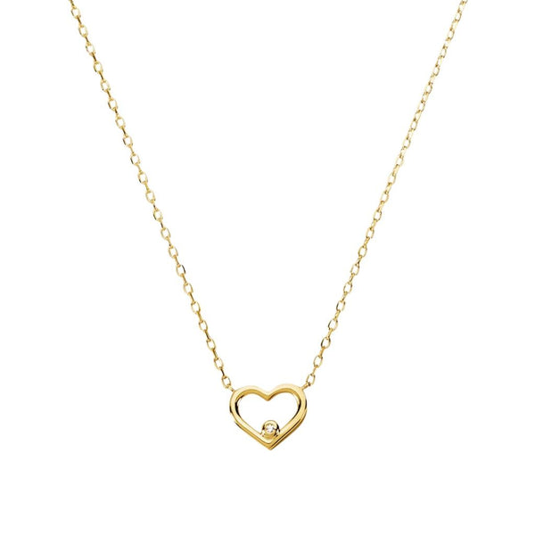 Collana Stroili Cuore Mon Petit Oro Giallo 9 KT Diamante 0,004 ct 1432783