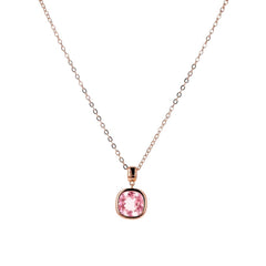 Collana Bronzallure con Punto Luce in Prisma Gem Taglio Cushion -