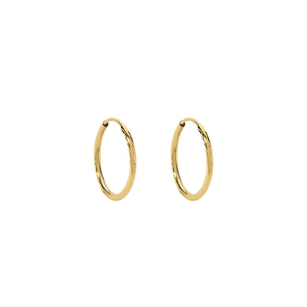 Orecchini Stroili A Cerchio Toujours Oro Giallo 9 KT 12 mm 1418333