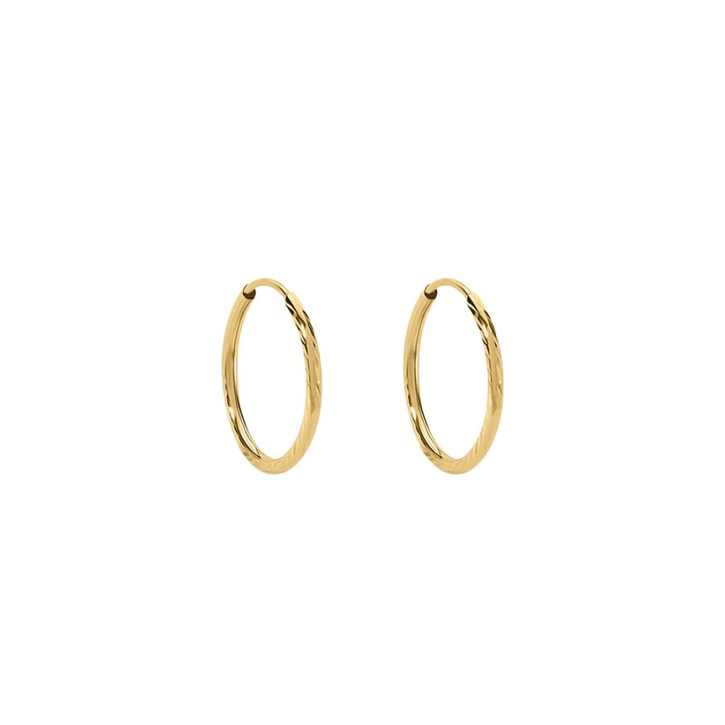Orecchini Stroili A Cerchio Toujours Oro Giallo 9 KT 12 mm 1418333