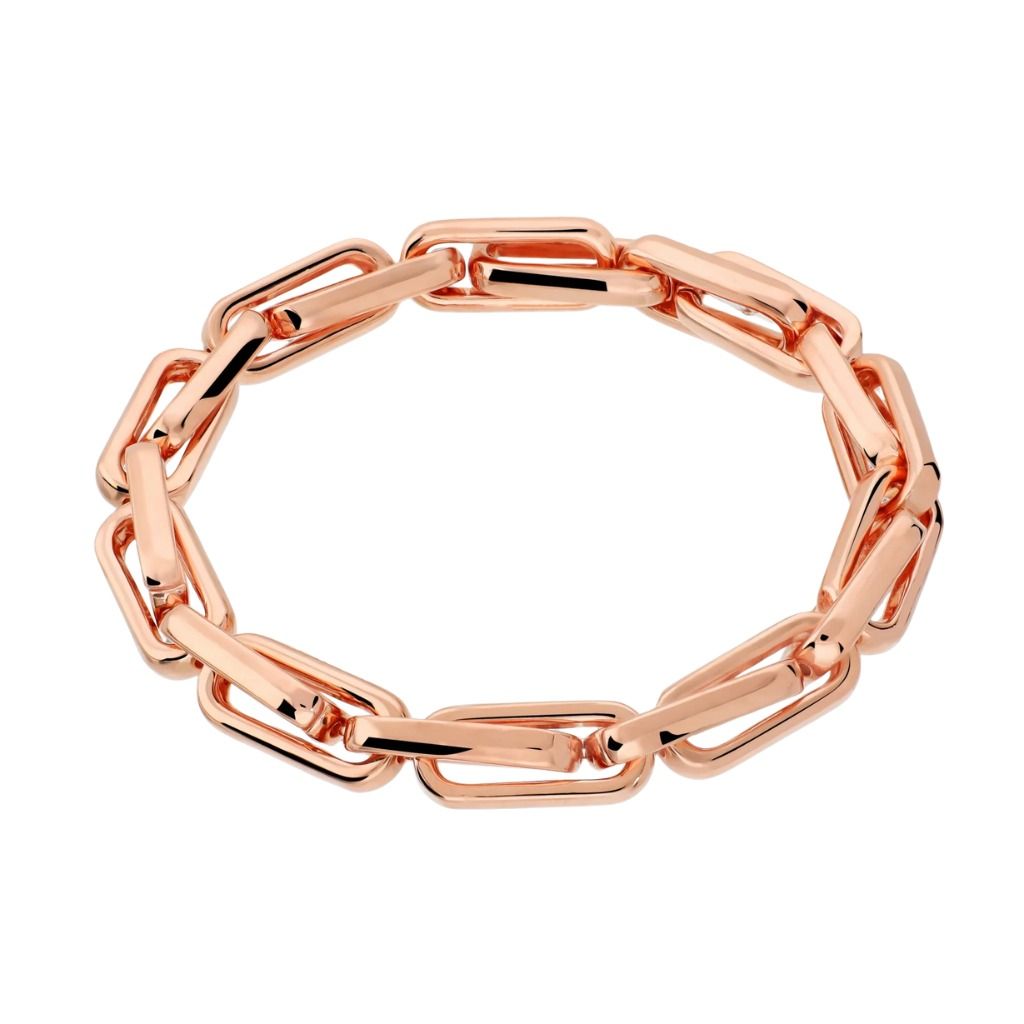 Bronzallure Elastic Bracelet with Elongated Links -
