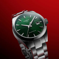 Tissot Men's Gentleman 38 mm Automatic Green Watch T1658071109100