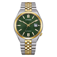 Orologio Citizen Tsuyosa 60 40mm Automatico Quadrante Verde Cinturino Bicolore