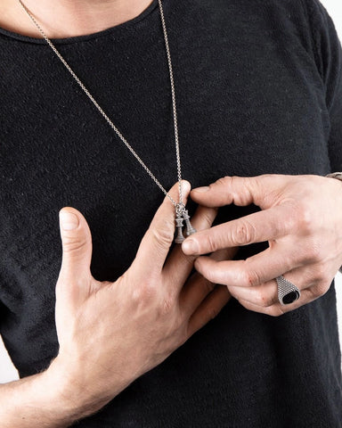Collana Nove25 Re Scacchi Puntinato