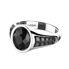 Anillo de plata Zancan con ónix ovalado