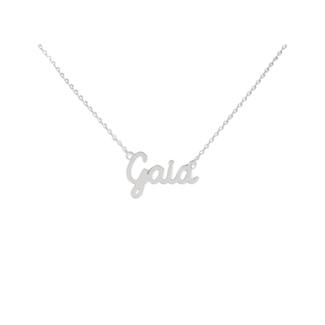 Collana Nome Gaia In Acciaio 316