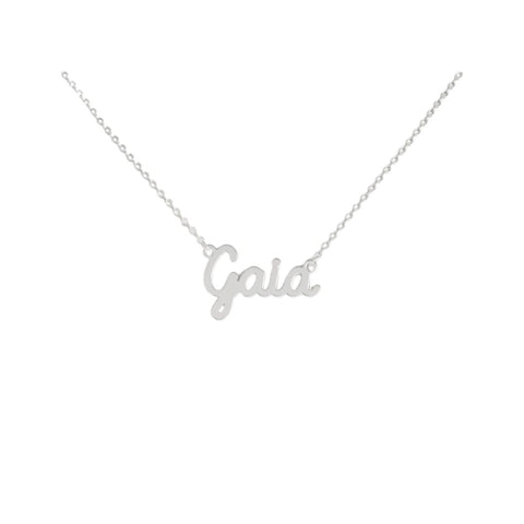 Collana Nome Gaia In Acciaio 316