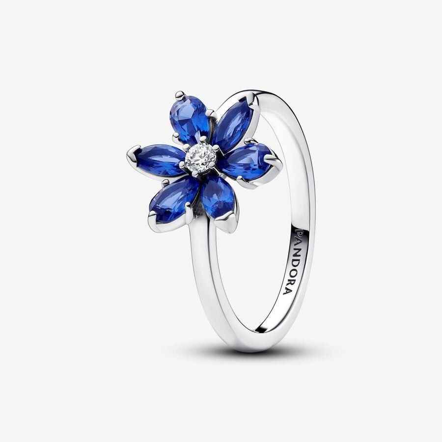 Anillo Pandora Herbarium Flor Azul