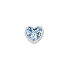 Charm Elements Corazon Piccolo Oro Bianco e Topazio Azzurro ECY13210