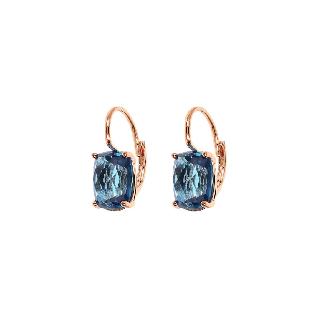 Orecchini Bronzallure Pendenti Con Prisma Gem Taglio Mosaico -