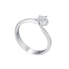 Golay 4-Prong Solitaire Ring, Valentino Model, with 0.61 ct Natural Diamond
