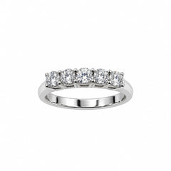Anello Iannelli Veretta in Oro Bianco 18 Kt con 5 Diamanti Naturali VRR060