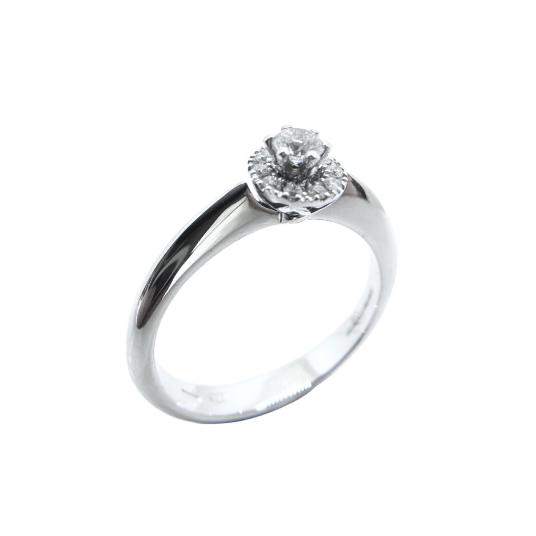Giorgio Visconti Solitaire Ring in Gold and Diamonds