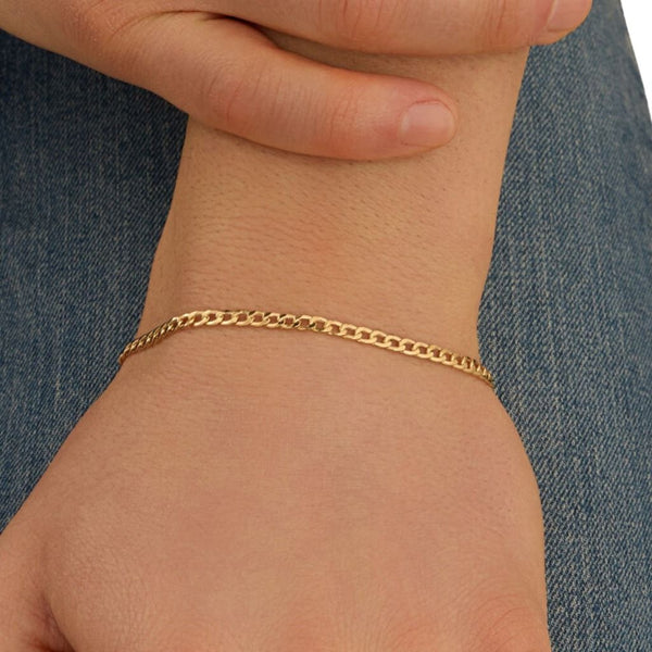 Bracciale Stroili Catena L'homme Or Oro Giallo 9 KT Maglia Groumette 1412933