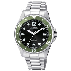 Orologio Vagary Aqua39 Solotempo con Ghiera Verde 37mm VD5-210-53