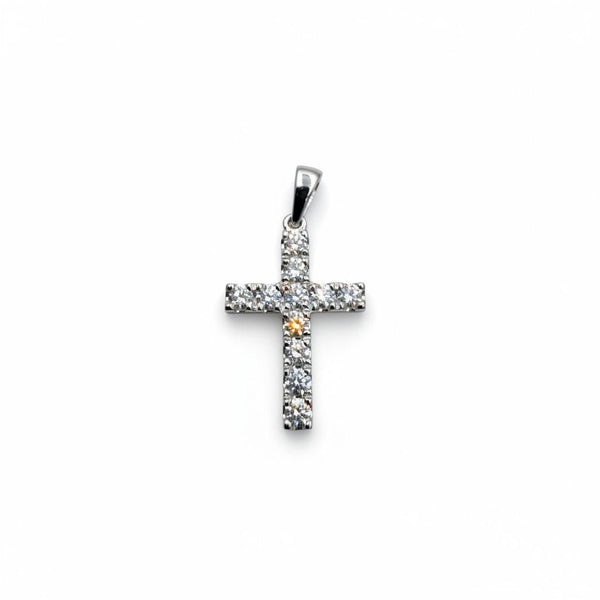 Croce Pendente Giorgio Visconti in Oro Bianco 18 KT con Diamanti Naturali CBX33462