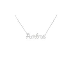 Amber Name Necklace in 316 Steel