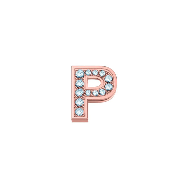 Elements Lettera P In Oro Rosa E Diamanti 0,02 ct DCHF9143P.002
