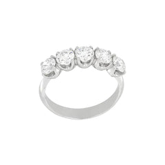 Golay 5-Stone Eternity Ring in 18kt White Gold with 1.50ct Natural Diamonds